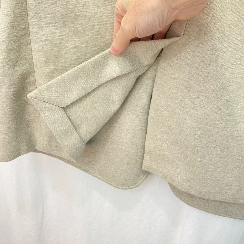artefact/ Heathered Tan Beige Jersey Unlined 2 Button Blazer Jacket 2XL Wedding